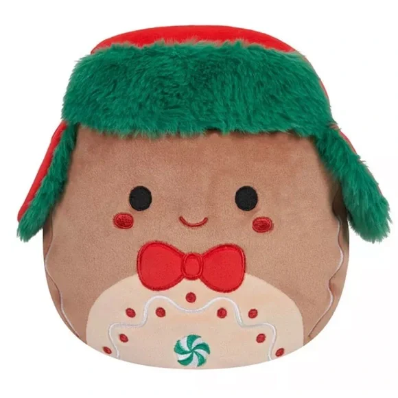 ⚡️NWT 8” Peterson the Gingerbread Boy with Trapper Hat Christmas Squishmallow - Picture 4 of 6